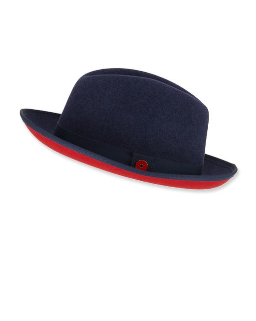 Keith and James King Red-Brim Wool Fedora Hat