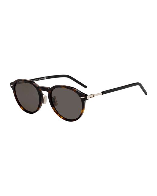 Dior Technicity Round Acetate Keyhole Sunglasses