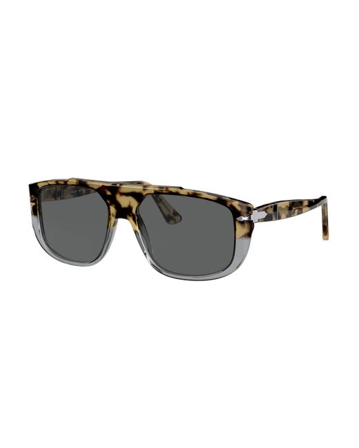 Persol Square Colorblock Tortoiseshell Sunglasses