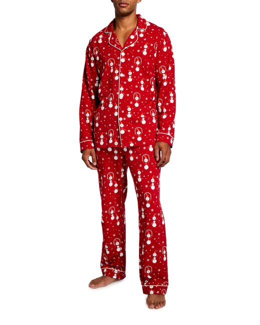Bedhead Pajamas Classic Snowman-Print Pajama Set