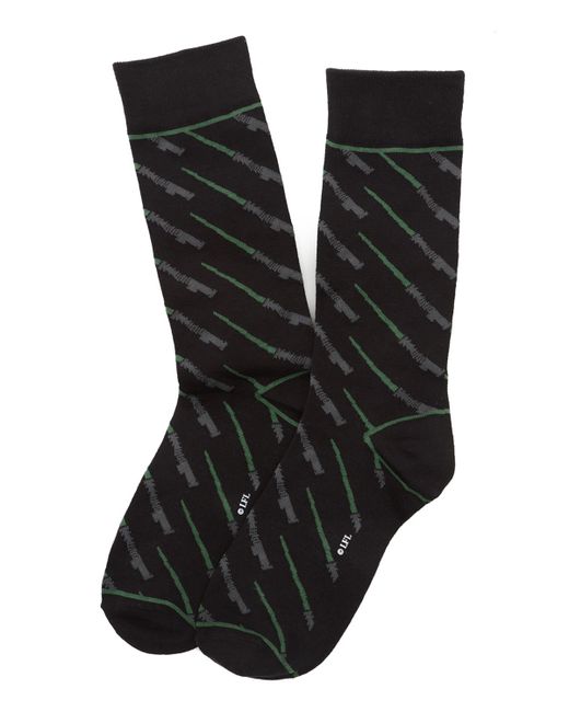 Cufflinks, Inc. Star Wars Green Lightsaber Socks