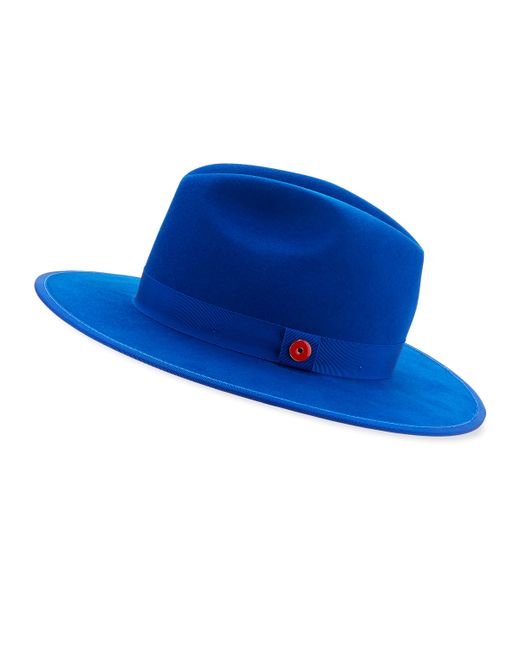 Keith and James Queen Red-Brim Wool Fedora Hat