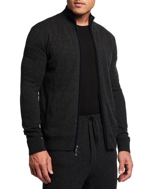 TSE for Neiman Marcus Recycled Cashmere Full-Zip Sweater