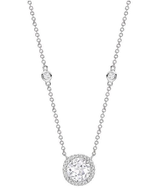 Kiki McDonough Grace 18k Gold Topaz Diamond Pendant Necklace