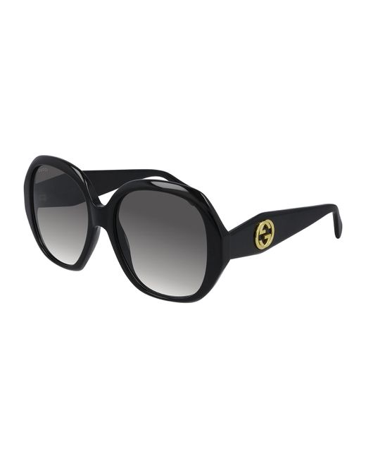 Gucci Oversized Round Acetate Sunglasses