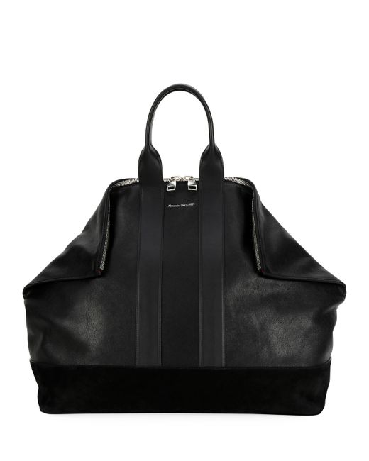Alexander McQueen De Manta Leather Tote Bag