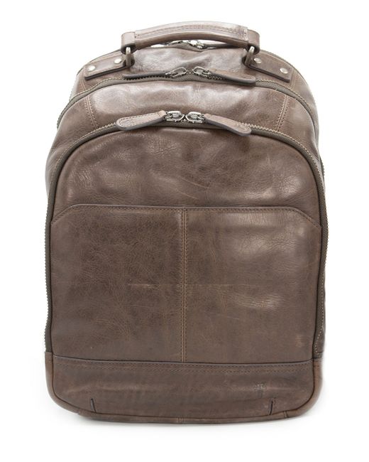 Frye Logan Leather Multi-Zip Backpack