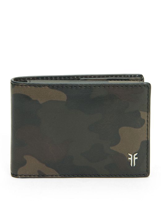 Frye Holden Camo-Print Leather Passcase Wallet