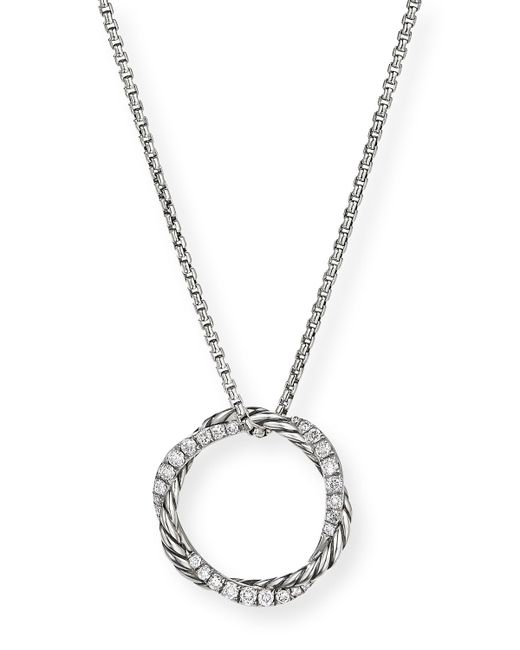 David Yurman Petite Pave Infinity Pendant Necklace with Diamonds
