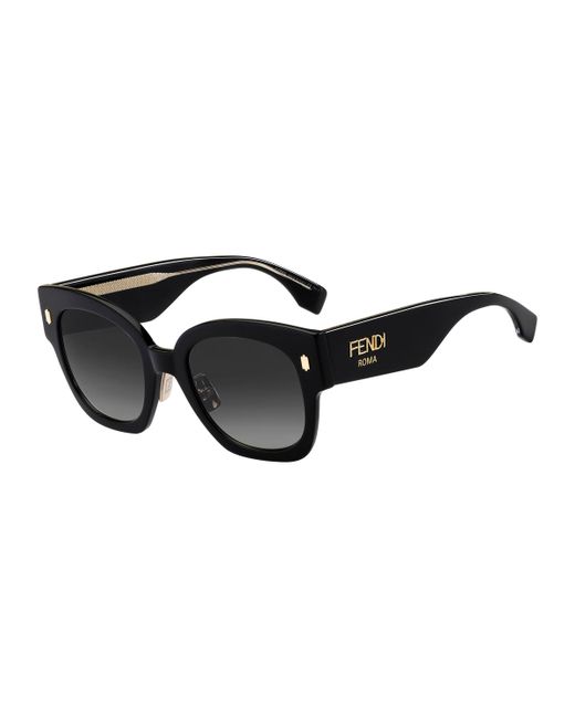 Fendi Oversized Round Acetate Sunglasses