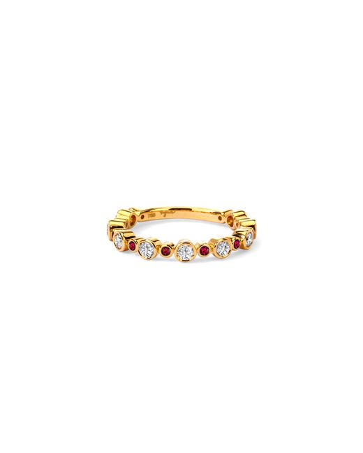 Syna 18k Stacking Band Ring with Champagne Diamonds