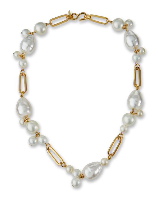 Kenneth Jay Lane Simulated-Pearl Cluster Necklace