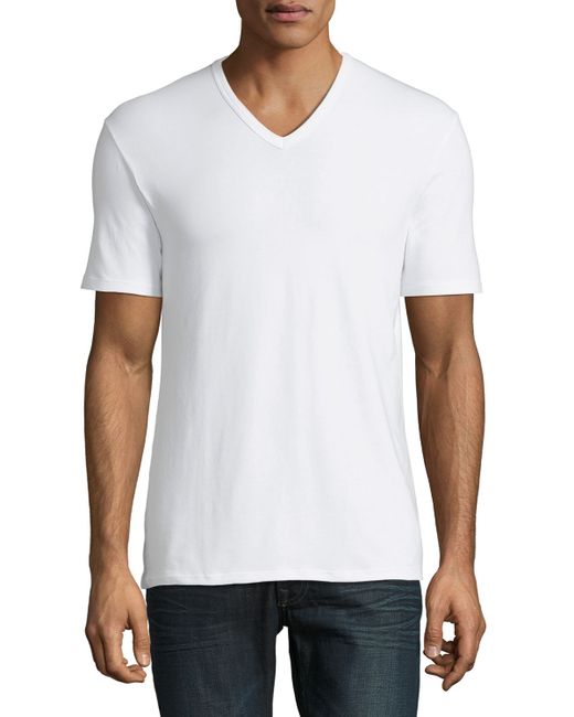 Neiman Marcus 3-Pack Cotton Stretch T-Shirts