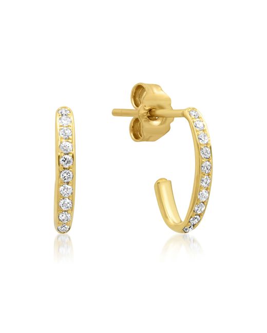 Jennifer Meyer 18k Edith Link Stud Earrings with Diamond Pave