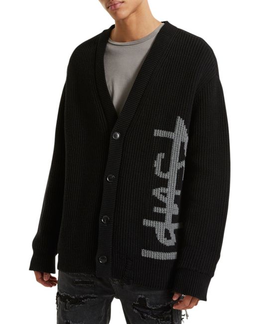 Ksubi Kinetic Relaxed-Fit Logo Cardigan Sweater