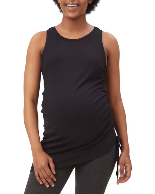 Stowaway Collection Maternity Maternity Asymmetrical Drawstring Top
