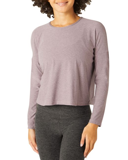 Beyond Yoga Morning Light Cropped Pullover