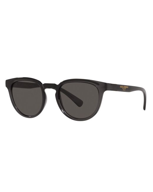 Dolce & Gabbana Round Keyhole Translucent Sunglasses