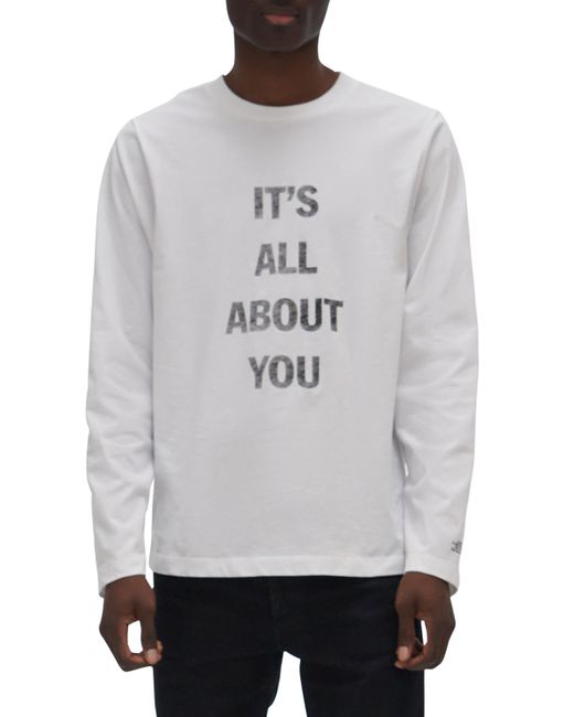 Helmut Lang Typographic Jersey Long-Sleeve T-Shirt