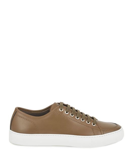 Brioni Tennis Leather Low-Top Sneakers