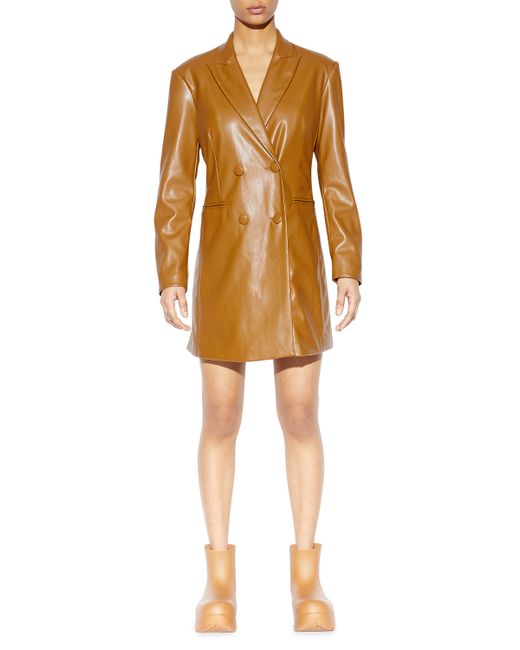 Apparis Ciara Vegan-Leather Blazer Dress