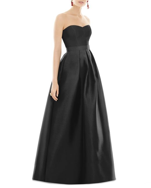 Alfred Sung Strapless Sweetheart A-Line Gown