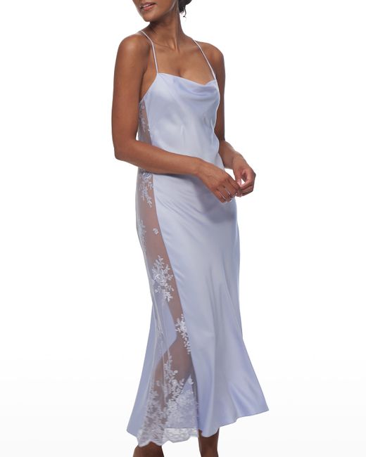Rya Collection Darling Lace-Inset Satin Gown