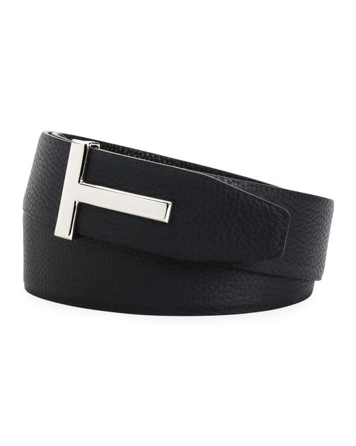 Tom Ford Signature T Reversible Leather Belt