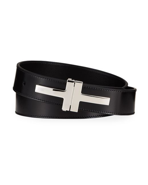 Tom Ford Double T Leather Belt