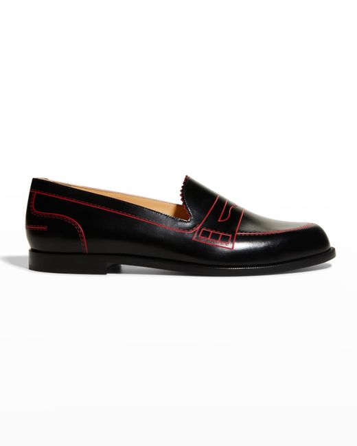 Christian Louboutin Mocalaureat Flat Red Sole Loafers