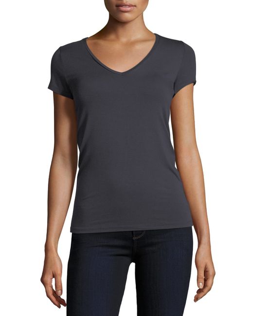 Majestic Filatures Soft Touch Short-Sleeve V-Neck Tee