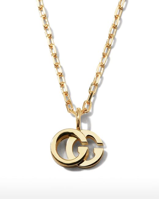 Gucci 18k GG Running Necklace w Topaz