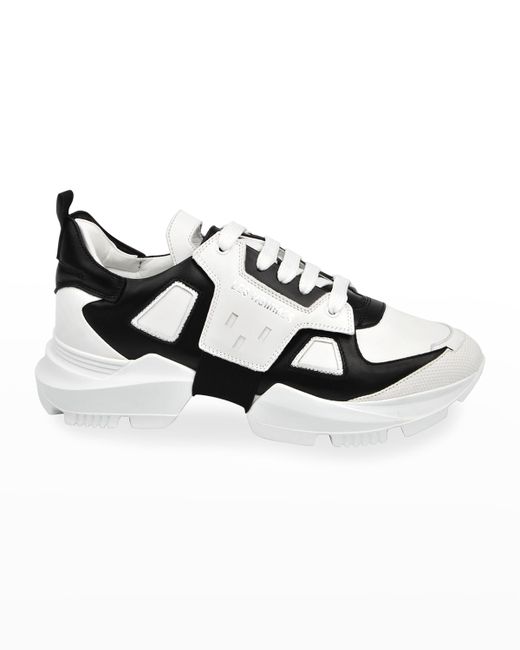 Les Hommes Chunky Low-Top Leather Sneakers