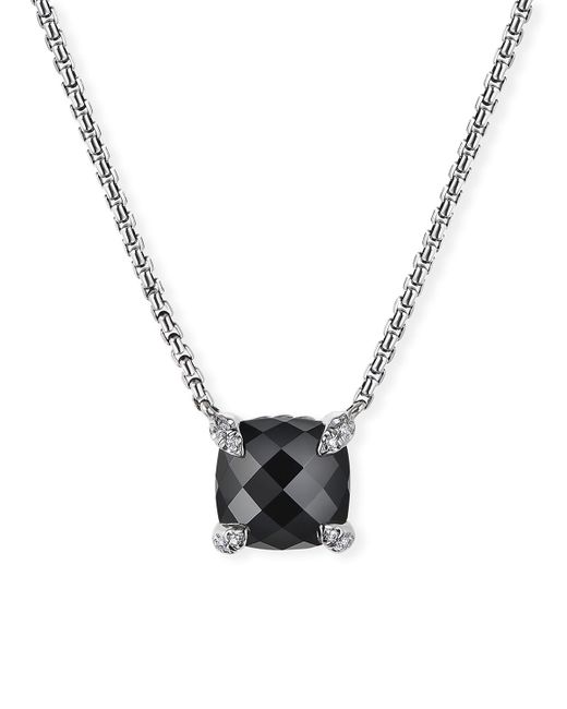 David Yurman Chatelaine Cushion Pendant Necklace with Diamonds