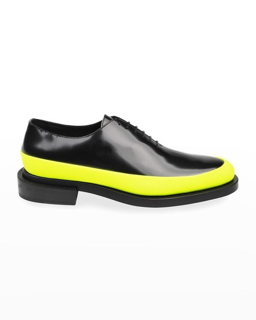 Les Hommes Plain-Toe Leather Oxford Shoes