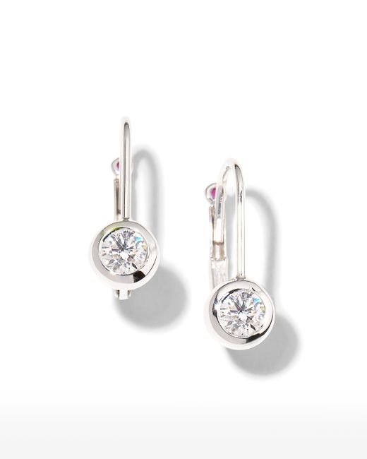 Roberto Coin 18k Diamond Bezel-Drop Earrings