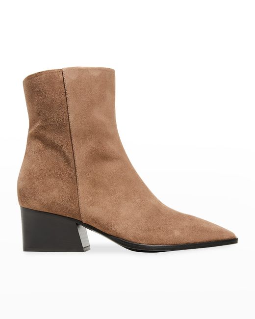 Marion Parke Pauline Leather Zip Ankle Booties