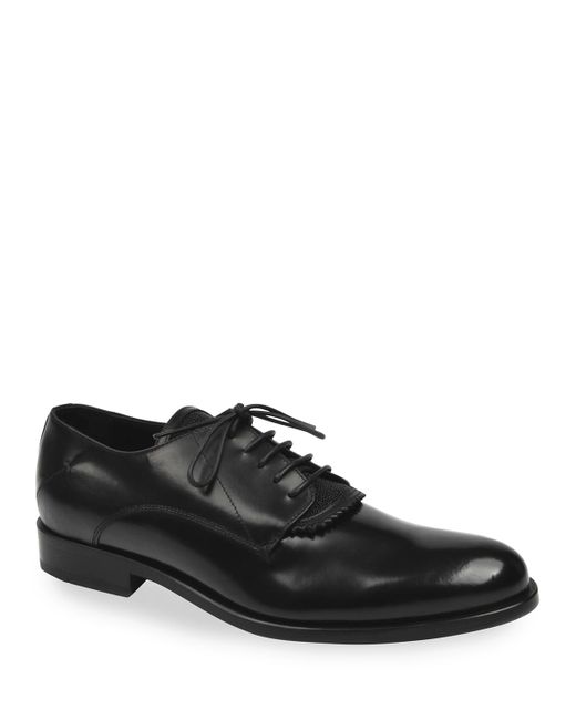 Costume National Plain-Toe Leather Oxford Shoes