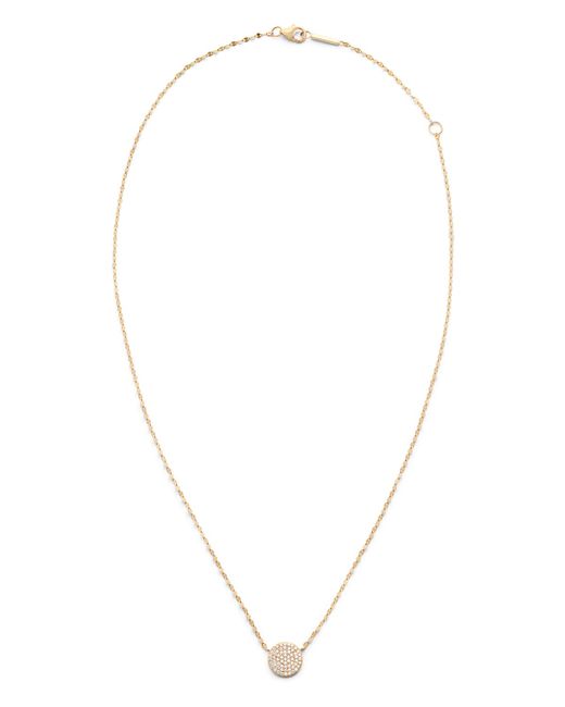 Lana Jewelry 14k Diamond Pave Disc Pendant Necklace