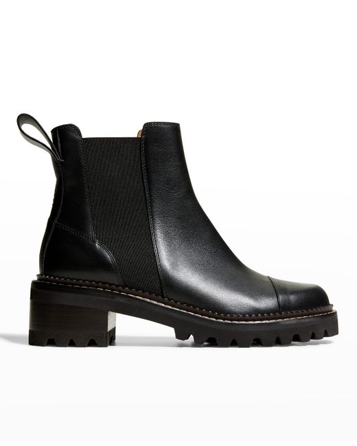See by Chloé Mallory Leather Chelsea Booties
