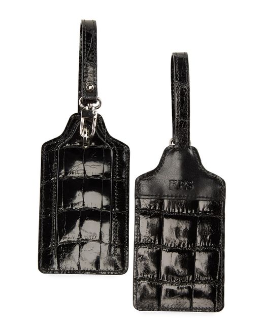Abas Classic Alligator Luggage Tags Set of Two