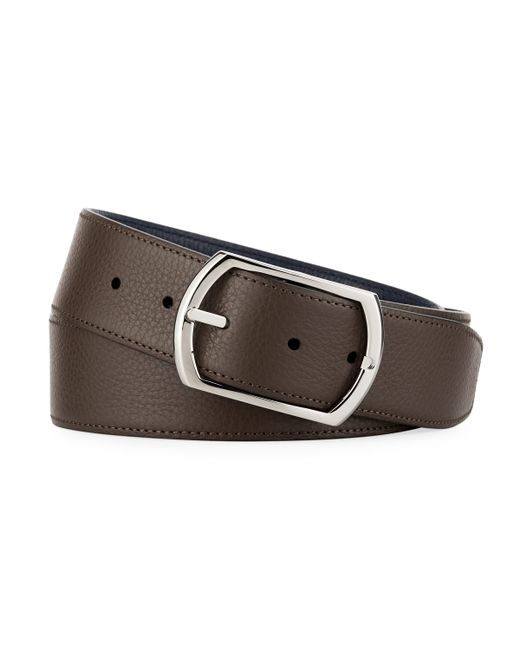 Simonnot Godard Reversible Grained Leather Belt