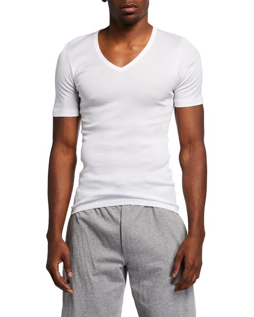 Hanro Cotton Pure V-Neck T-Shirt