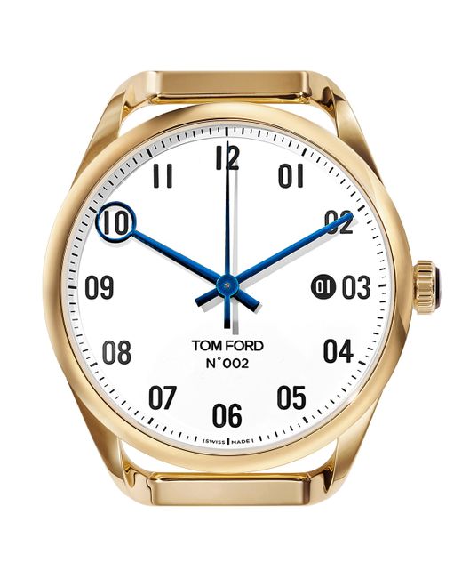 Tom Ford Timepieces Automatic Round 18K Gold Case Dial Large