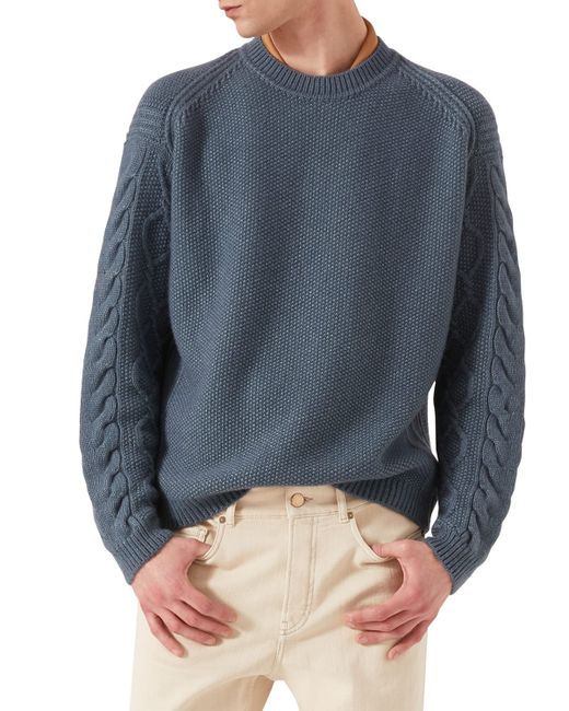 Agnona Cashmere-Silk Aran-Sleeve Sweater