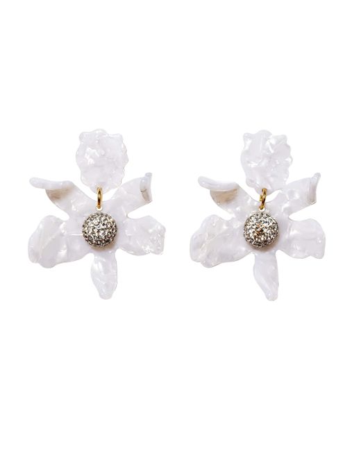 Lele Sadoughi Small Crystal Lily Drop Earrings