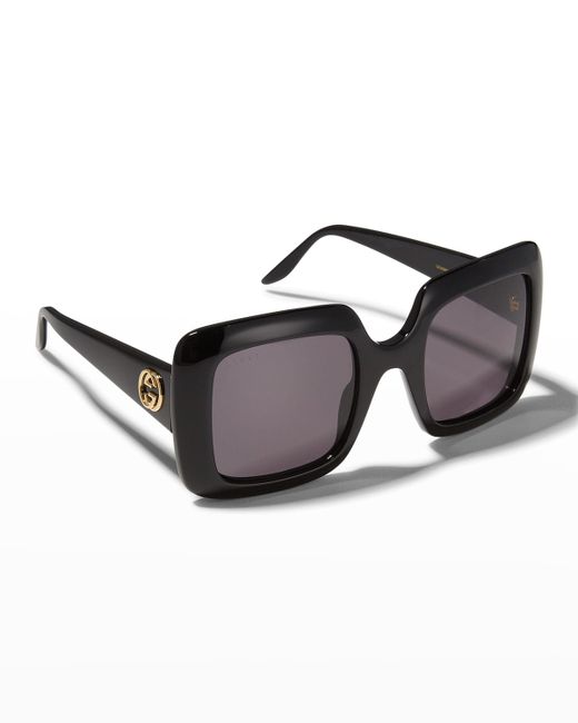 Gucci Interlocking G Oversized Square Acetate Sunglasses