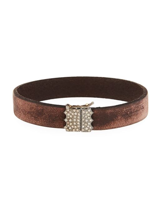 Armenta New World Diamond Leather Bracelet