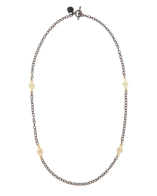Armenta Short Gold-Station Cable-Chain Necklace 18L