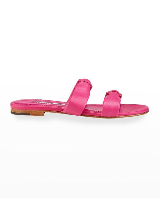 Manolo Blahnik Pallera Knotted Slide Sandals